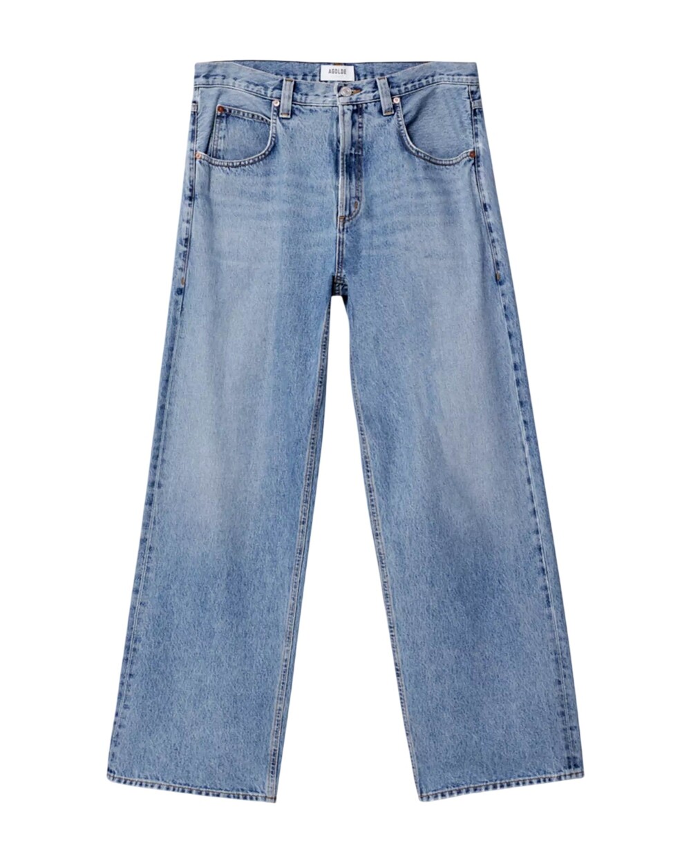 AGOLDE Fusion Relaxed Straight Leg Jeans Mens 31 Medium Ratio Wash Blue Denim